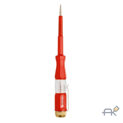 Отвертка индикатор напряжения 100-500 В. SL3. 140 мм. Hoegert HT1S982